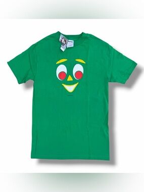 Vintage Deadstock 2001 Gumby Face T-Shirt Green Size Small Murina Tag